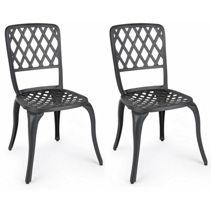 foto del prodotto set 2 sedie da giardino 44x46x89h cm faenza antracite