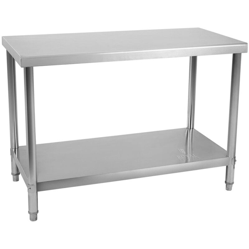 foto del prodotto tavolo da lavoro cucina professionale in acciaio inox 100 x 70 cm 95 kg
