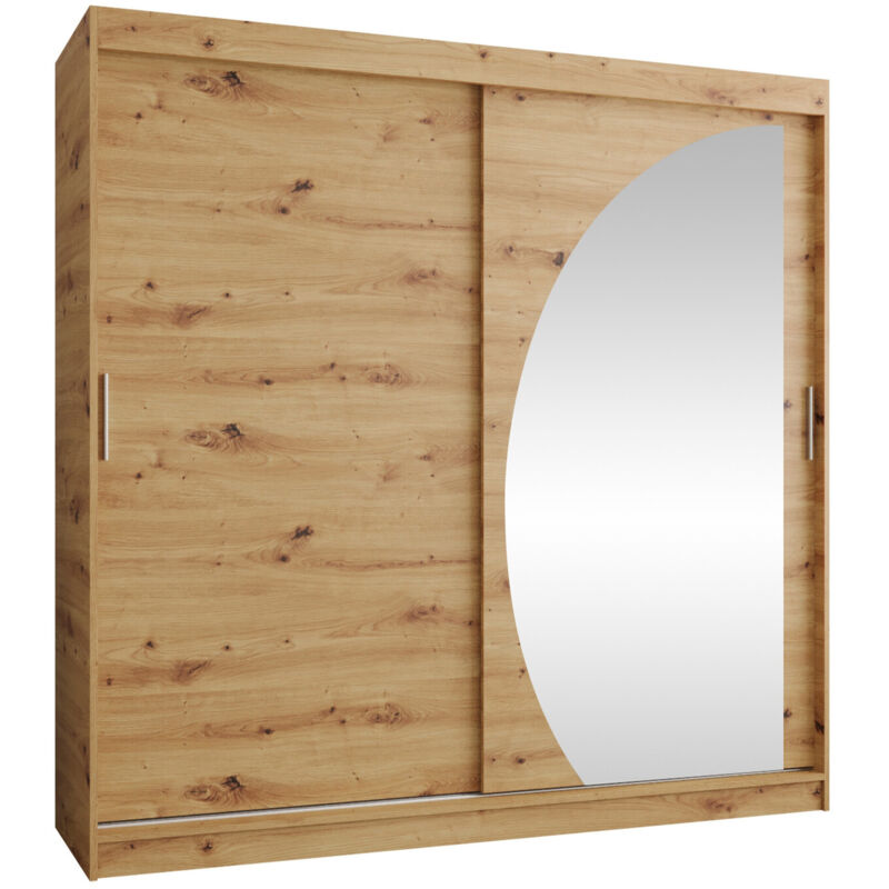 foto del prodotto guardaroba hartford 507, rovere artisan, 200x200x62cm, porte guardaroba scorrevoli, numero di ripiani 0