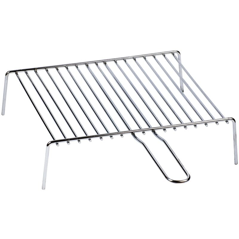 foto del prodotto graticola 30x30 per barbecue camino caminetto griglia cottura in acciaio cromato
