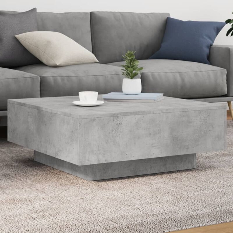 foto del prodotto tavolino salotto grigio cemento 80x80x31 cm legno multistrato