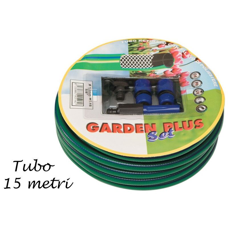 foto del prodotto tubo acqua per innaffiare 15 metri lancia da giardino irrigazione 5 8 retinato