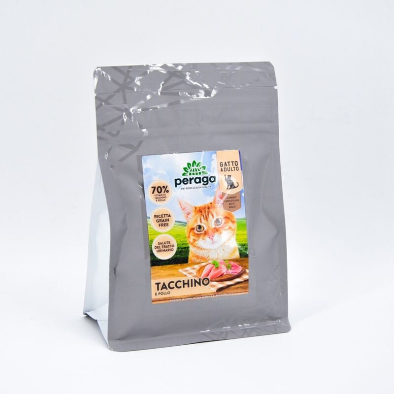 foto del prodotto crocchette peraga per gatto adulto 300gr tacchino e pollo crocchette gatti