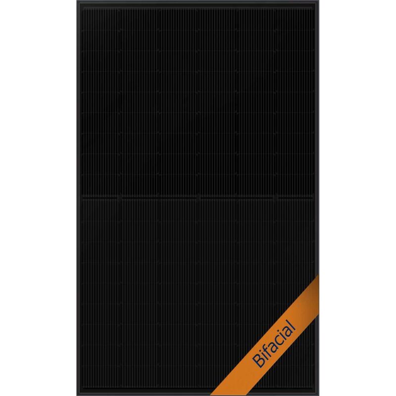 foto del prodotto pannello fotovoltaico 500 wp bifacciale topcon full black 30 anni garanzia eco 500 54lhc