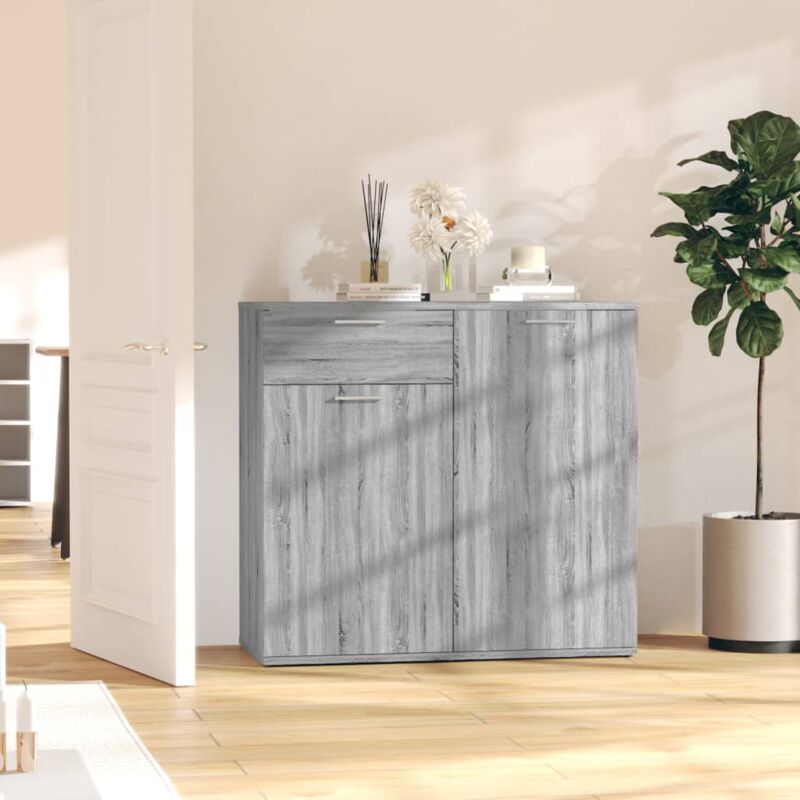 foto del prodotto furniture limited credenza grigio sonoma 80x36x75 cm in legno