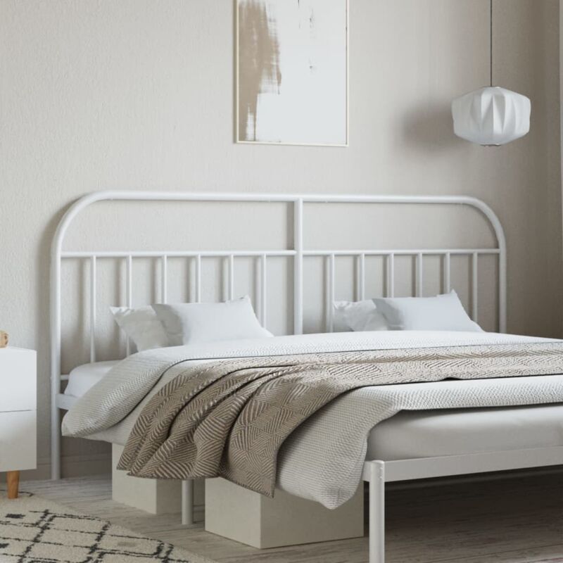 foto del prodotto furniture limited testiera in metallo bianco 200 cm