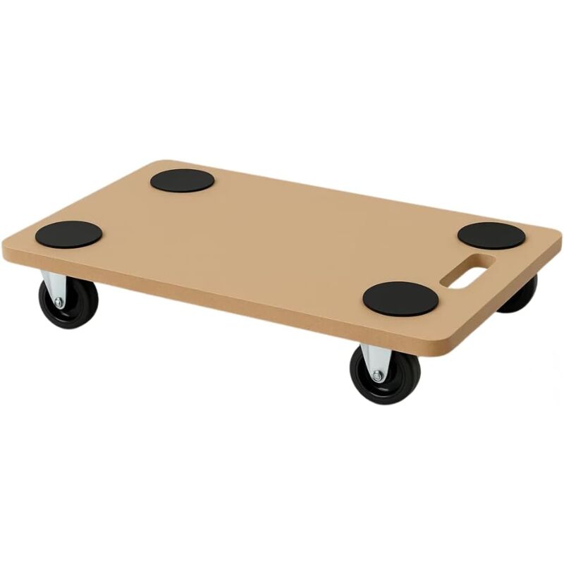 foto del prodotto carrello trasporto 58x30 cm con ruote 360 antiscivolo piattaforma portavasi, bombole, mobili alta resistenza, maniglia ergonomica, ruote nylon 