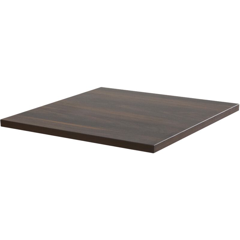 foto del prodotto oviala piano tavolo quadrato in laminato 60 x 60 cm in legno scuro
