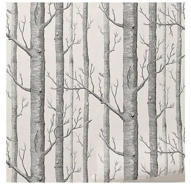 foto del prodotto carta da parati moderna con motivo betulla, carta da parati effetto legno della foresta per la camera da letto