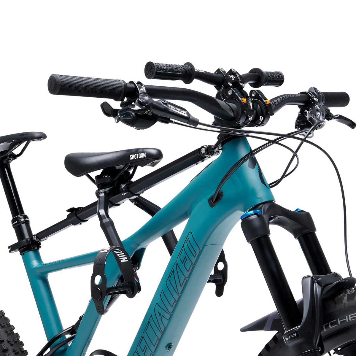 foto del prodotto kids ride shotgun bambino kit seggiolino e manubrio pro mtb front