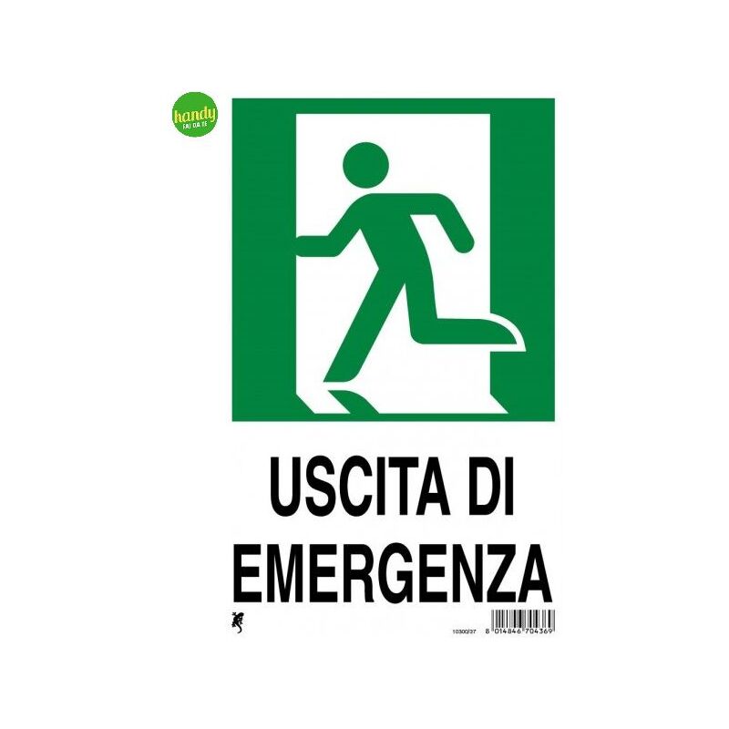 foto del prodotto cartello 3m uscita di emergenza 30 x 20 cm