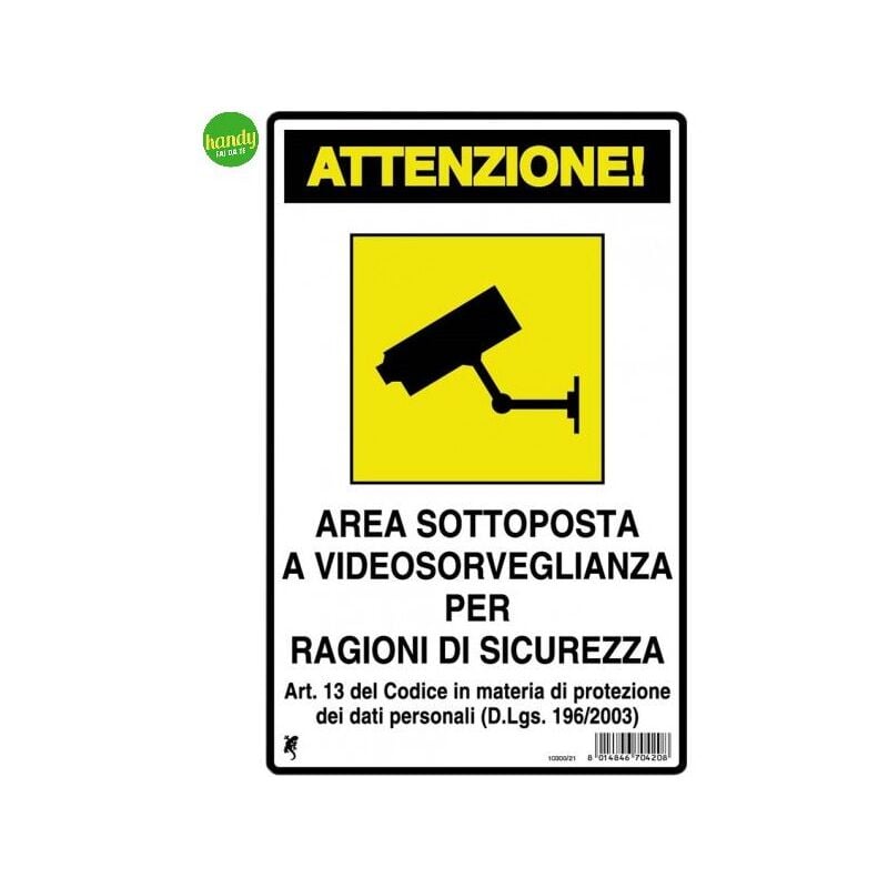 foto del prodotto cartello 3m videosorveglianza 30 x 20 cm