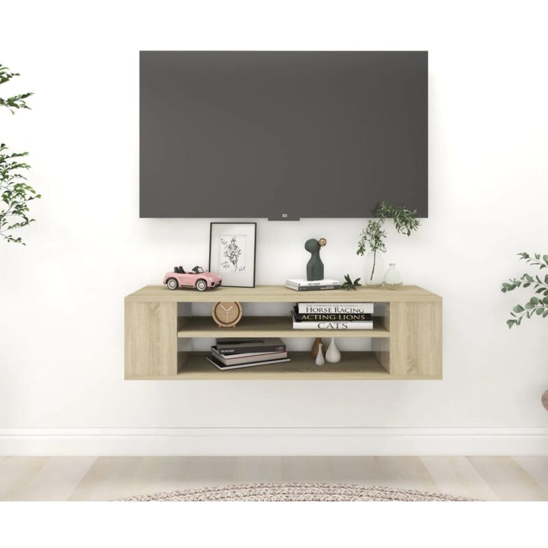 foto del prodotto furniture limited mobile tv pensile rovere sonoma 100x30x26,5cm