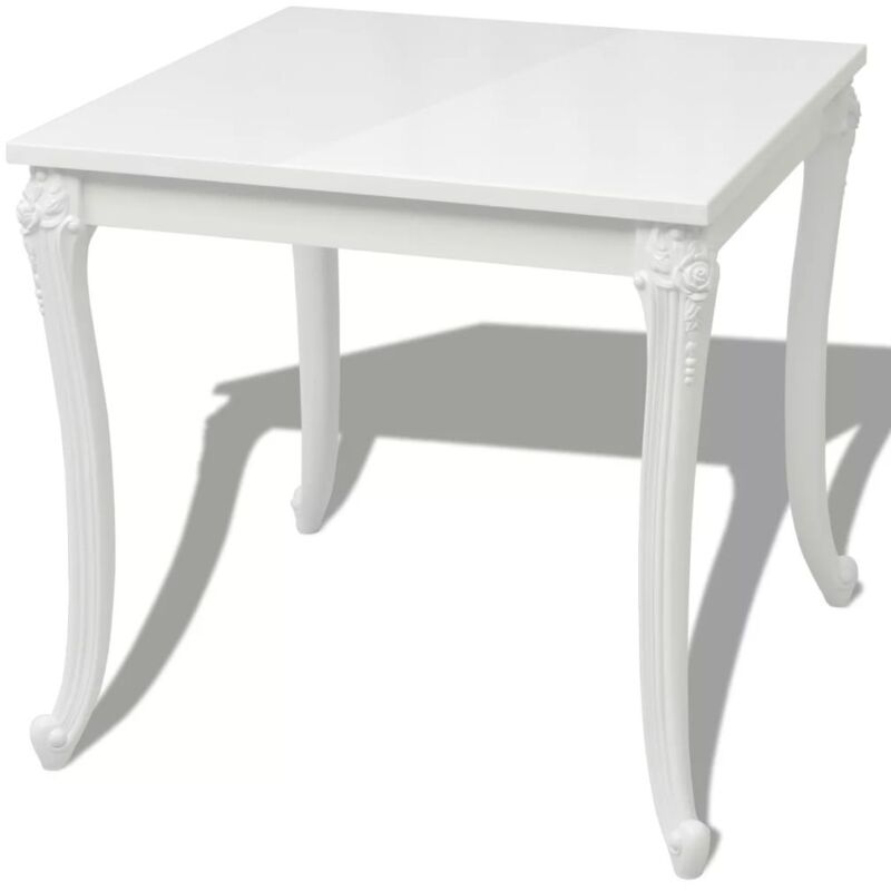 foto del prodotto helloshop26 tavolo da pranzo di design per soggiorno 80 cm laccato bianco
