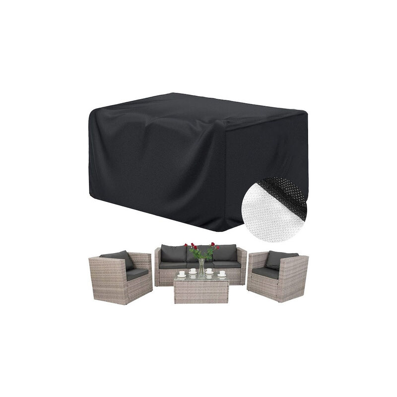foto del prodotto copertura per mobili 180x120x74 cm nera, impermeabile