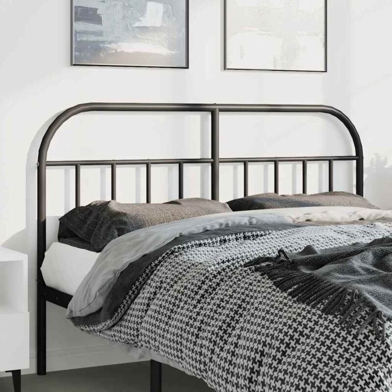 foto del prodotto furniture limited testiera in metallo nero 150 cm