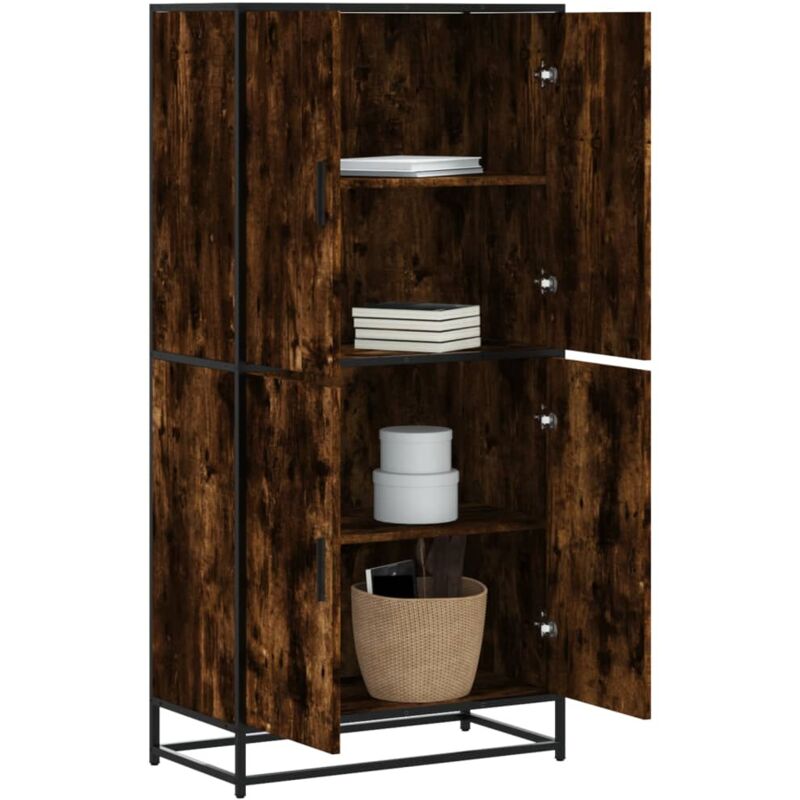 foto del prodotto vidaxl credenza rovere fumo 68x35x139 cm in truciolato