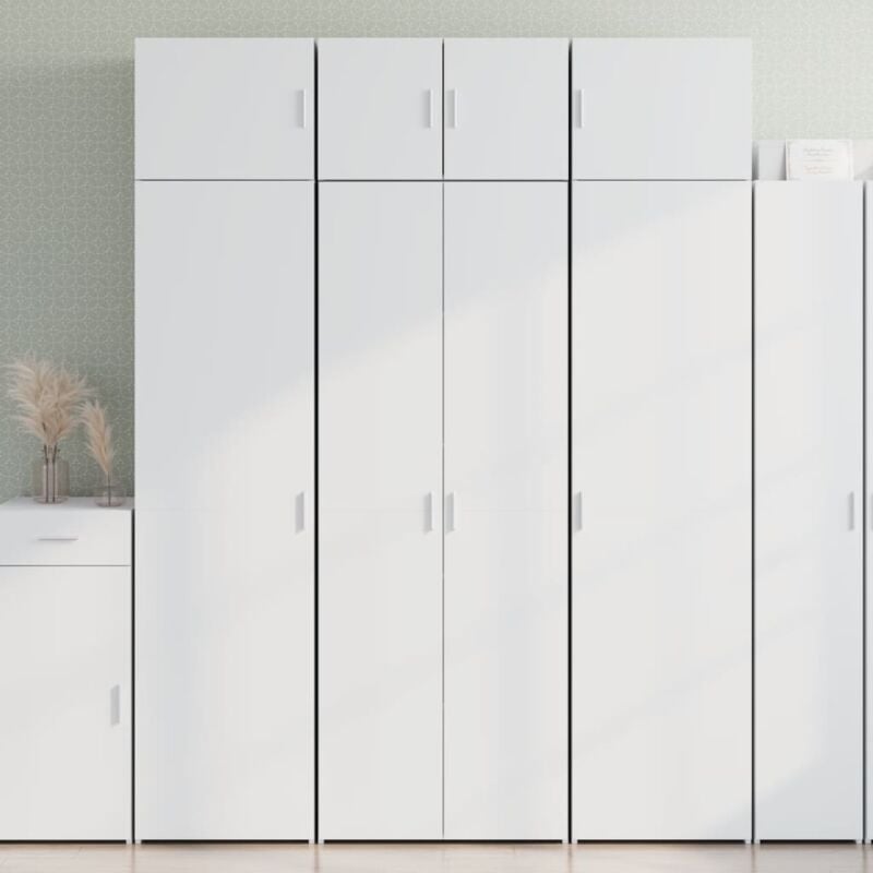 foto del prodotto vidaxl credenza bianca 70x42,5x185 cm in legno multistrato