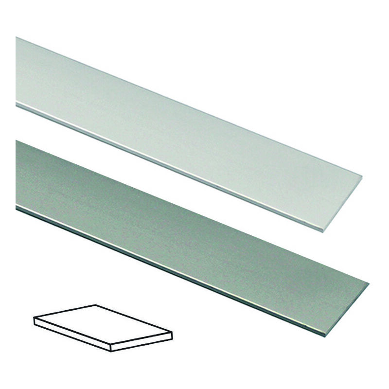 immagine 0 del prodotto profilo piatto in alluminio mm.15 mt.1 argento lucido