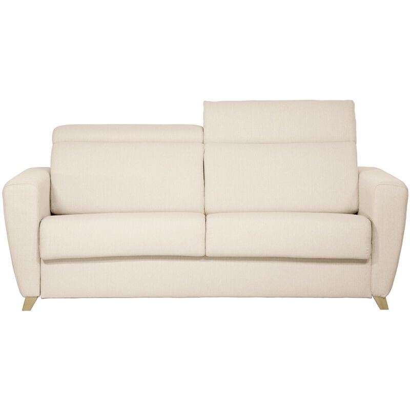 foto del prodotto miliboo divano letto materasso poggiatesta regolabili beige naturale 140x190 cm goya