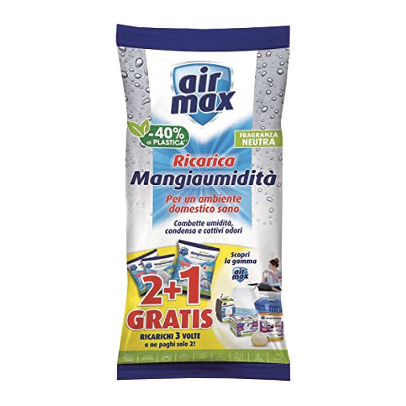 foto del prodotto airmax mangiaumidita sali ricarica neutra 3 ricariche gr.450