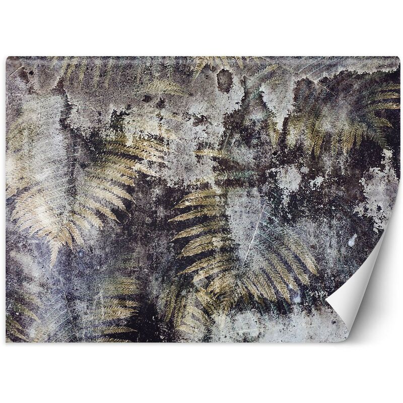foto del prodotto gbshop carta da parati, foglie di felce dorate 350x245