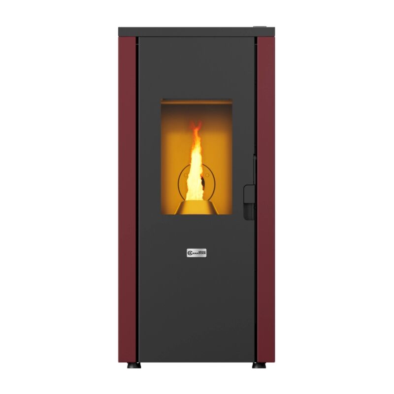 foto del prodotto canadian stove stufa a pellet ermetica design evo bordeaux 8,3 kw