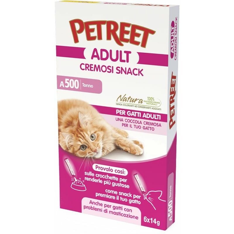 foto del prodotto petreet snack 6 x 14gr 500 tonno