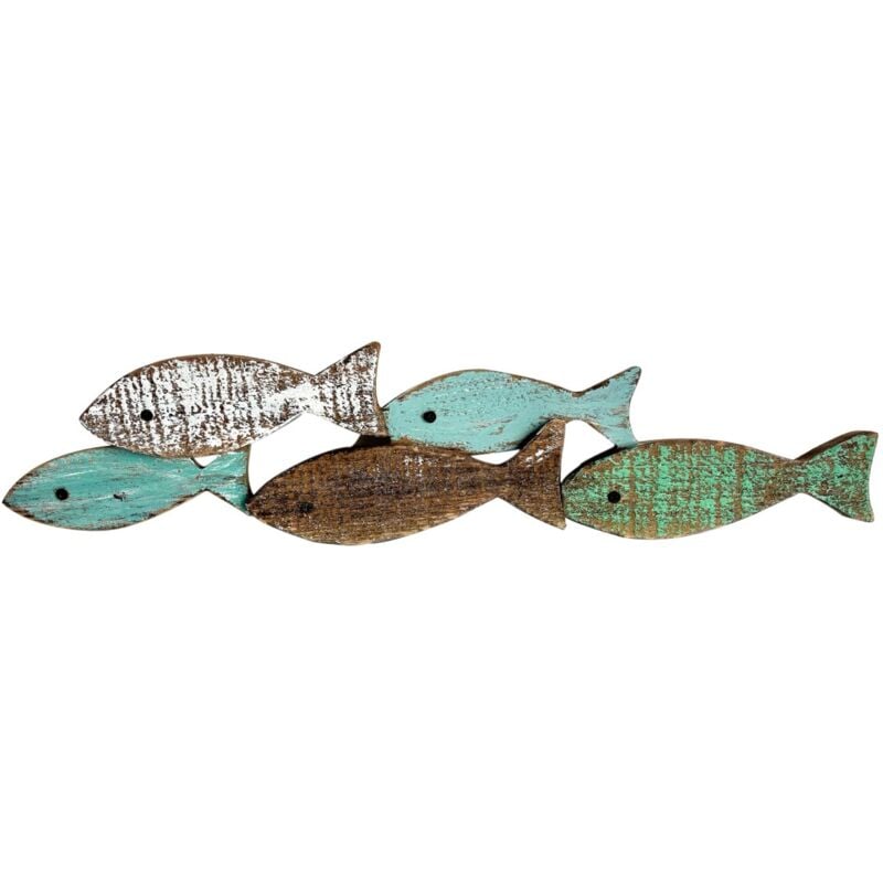 foto del prodotto ornamento da parete pesce multicolor per la decorazione del giardino e della casa, originale ed elegante, ideale come regalo