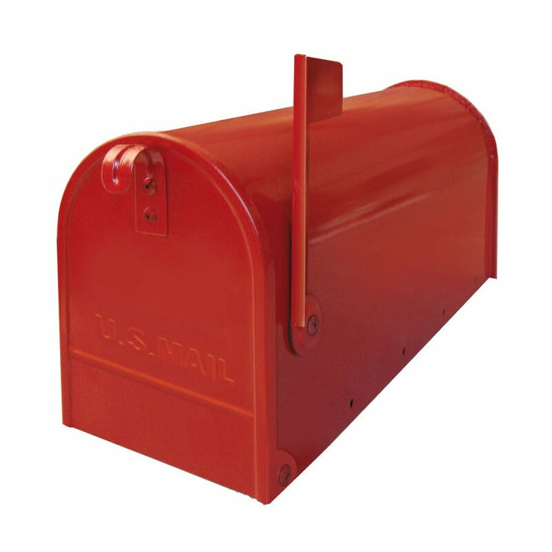 foto del prodotto cassetta postale in lamiera zincata stile americano alubox america rossa