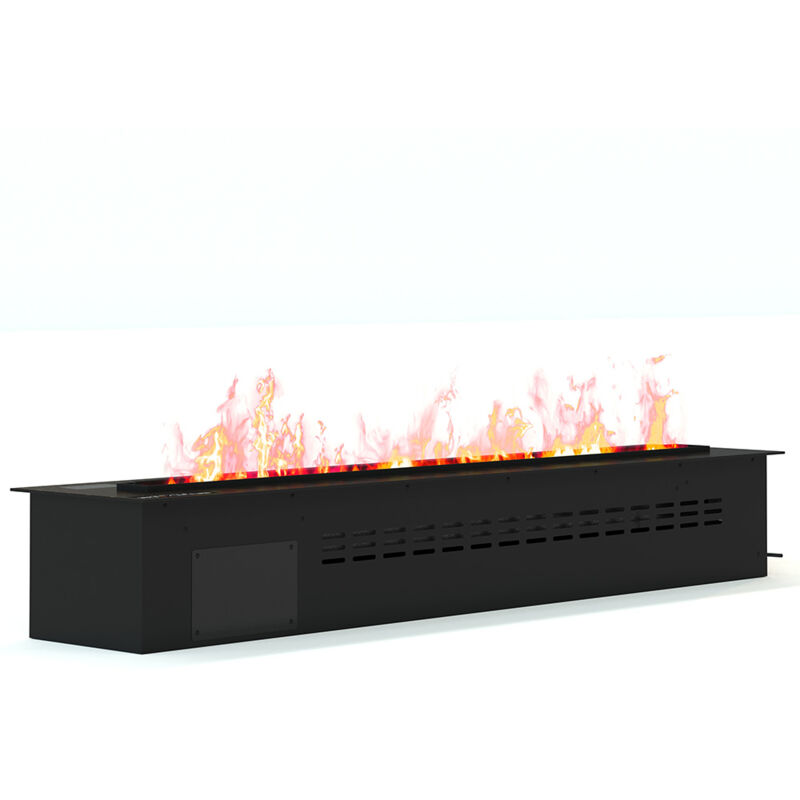 foto del prodotto caminetto elettrico decorativo con fiamma di vapore d acqua 250cm nero