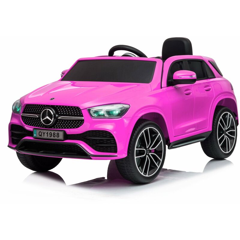 foto del prodotto macchina elettrica per bambini 12v con licenza mercedes gle 450 amg rosa