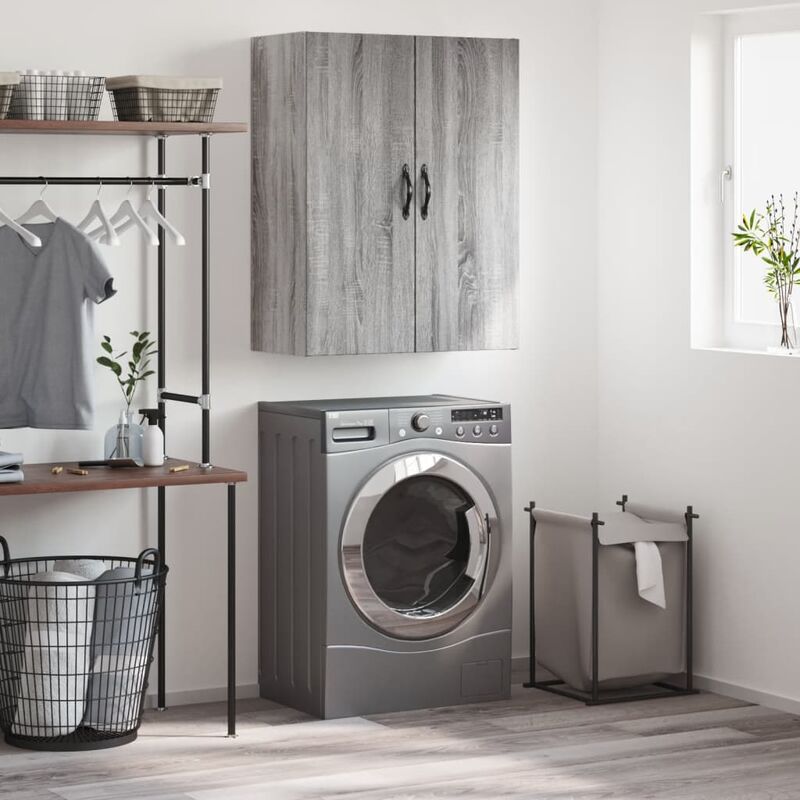 foto del prodotto furniture limited mobile a parete grigio sonoma 69,5x34x90 cm