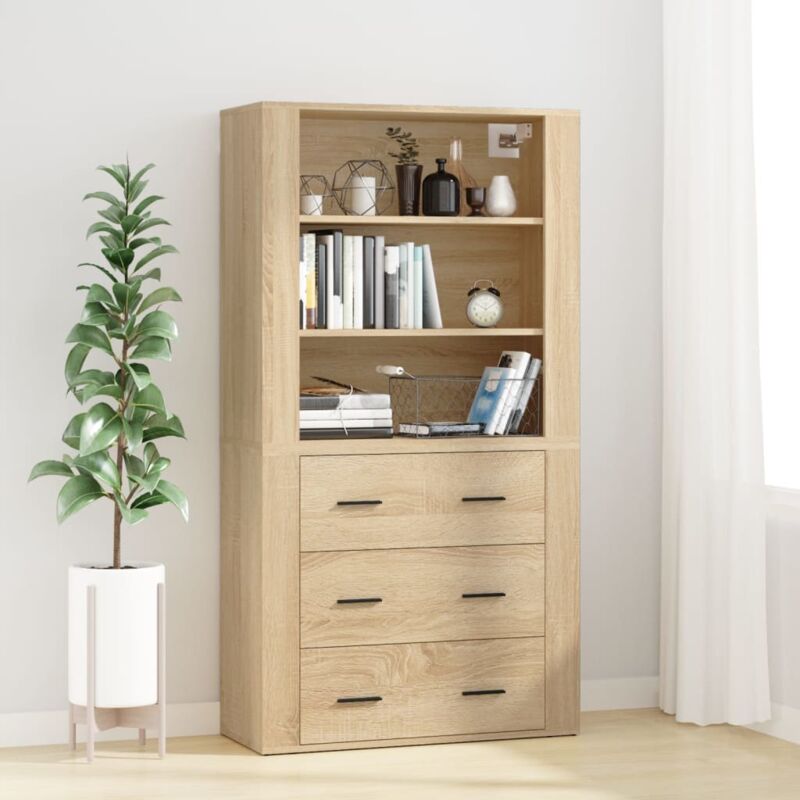 foto del prodotto furniture limited credenza rovere sonoma in legno multistrato
