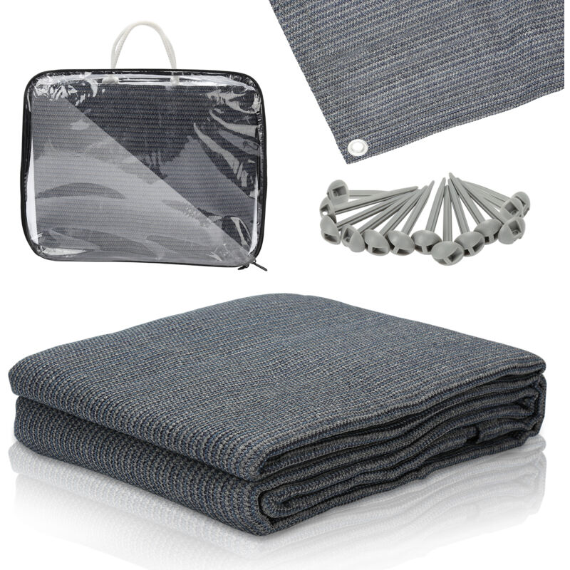 foto del prodotto hengda stuoia per tenda da campeggio, stuoia per tenda da campeggio, stuoia per tenda da campeggio, telo da terra per caravan 400x400cm,grigio