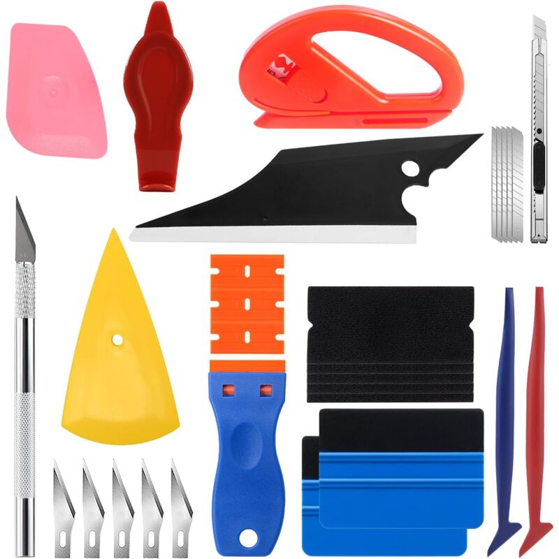 foto del prodotto kit di strumenti per pellicole oscuranti per finestrini auto, tergivetro per pellicole oscuranti, kit di strumenti per pellicole in vinile da 35