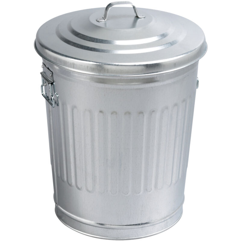 foto del prodotto pattumiera americana in acciaio zincato da 30 l 080340 guillouard