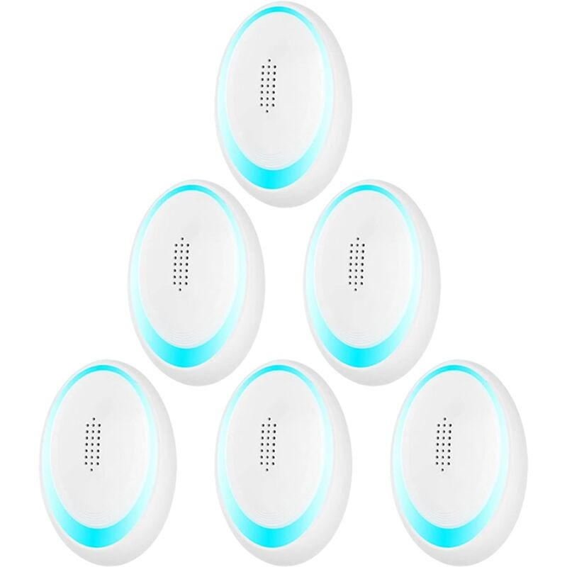 foto del prodotto repellente per topi, confezione da 6, efficace controllo dei parassiti per roditori, zanzare, ragni, scarafaggi e mosche.