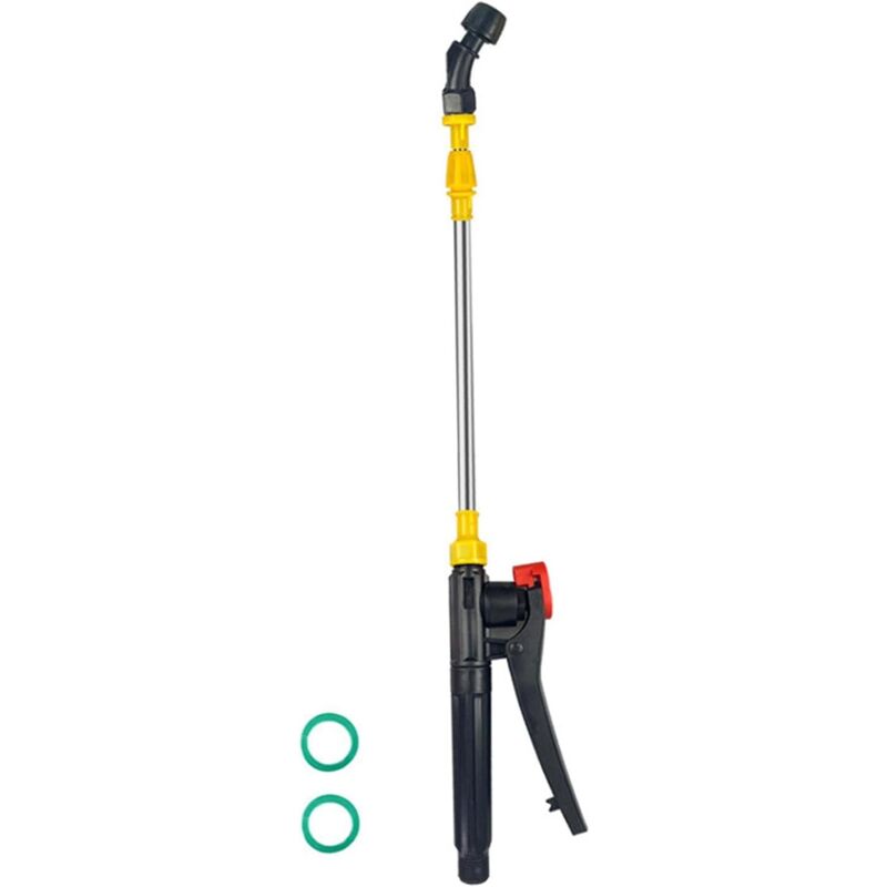 foto del prodotto lancia e ugello telescopici in acciaio inox da 45 80 cm per irroratrici, accessori per giardinaggio, agricoltura, pulizia, ugello curvo singolo