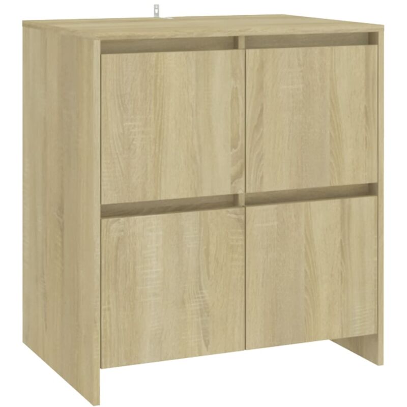foto del prodotto credenza cassettiera cassettiera mobile contenitore organizer cucina soggiorno soggiorno sonoma 70 x 41 x 75 cm truciolato marrone