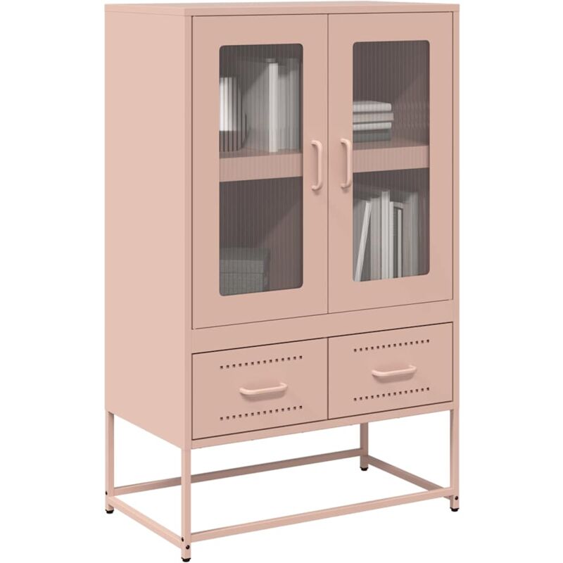foto del prodotto vidaxl credenza rosa 68x39x111,5 cm acciaio