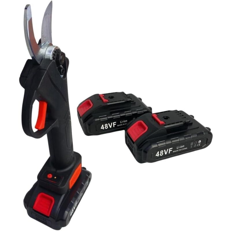 foto del prodotto forbici da potatura, doppia batteria 21 v o 48 vf forbici da potatura elettriche, forbici da giardinaggio