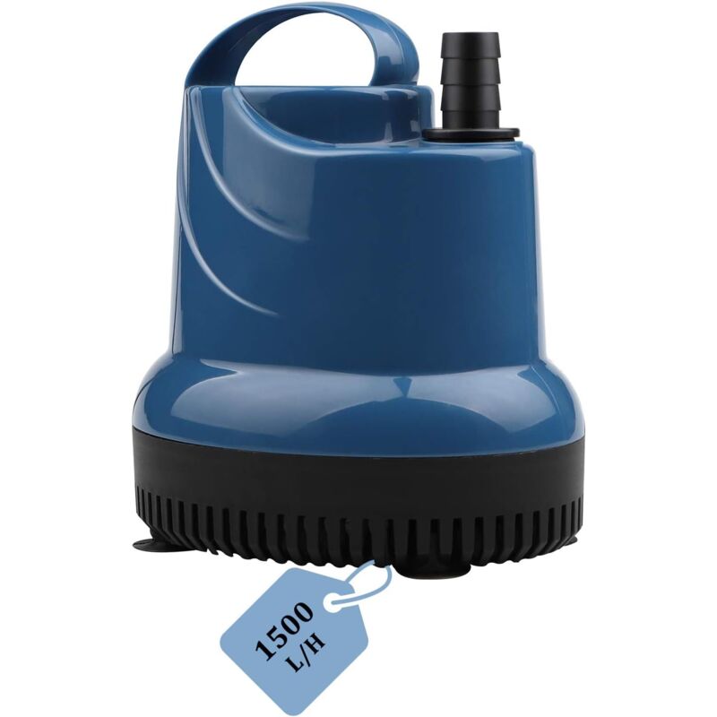 foto del prodotto mini pompa sommersa per acqua, 1500 l h, 20 w, 230 v, pompa per vuoto da cantina, sollevamento 1,6 m, cavo 1,8 m, per giardino, acquario, laghetto,