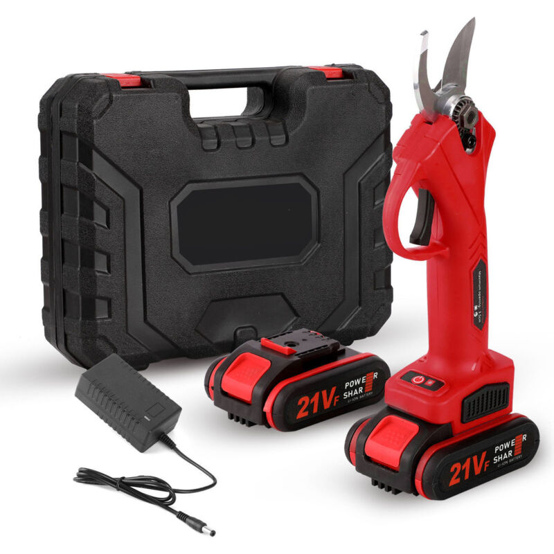 foto del prodotto forbici da potatura elettriche senza fili, forbici da potatura elettriche professionali da 30 mm con 2 batterie da 2,0 ah, lama affilata sk5, forbici