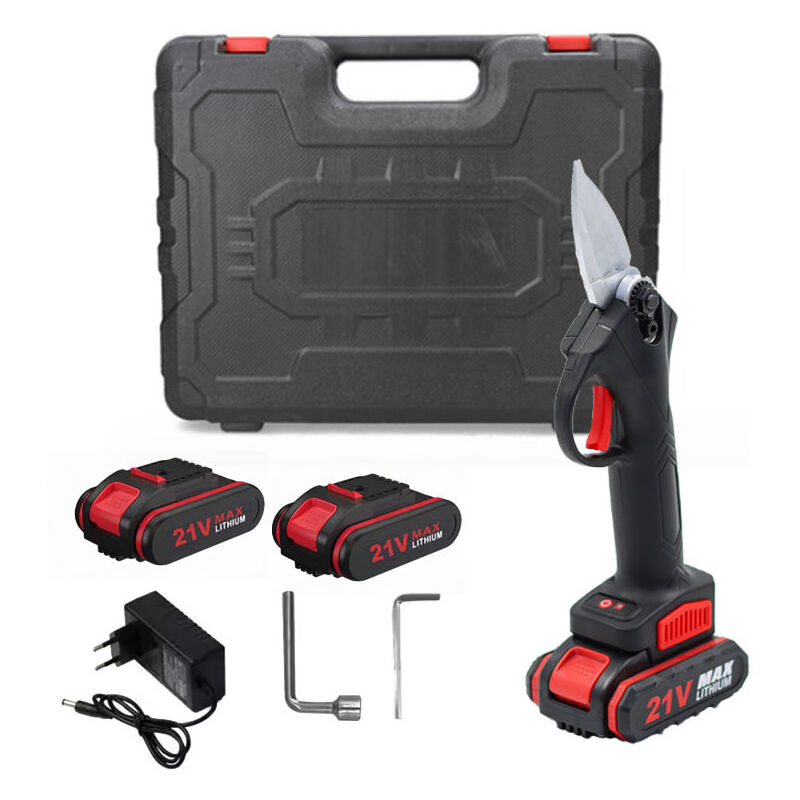 foto del prodotto forbici da potatura, doppia batteria 21 v o 48 vf forbici da potatura elettriche, forbici da giardinaggio