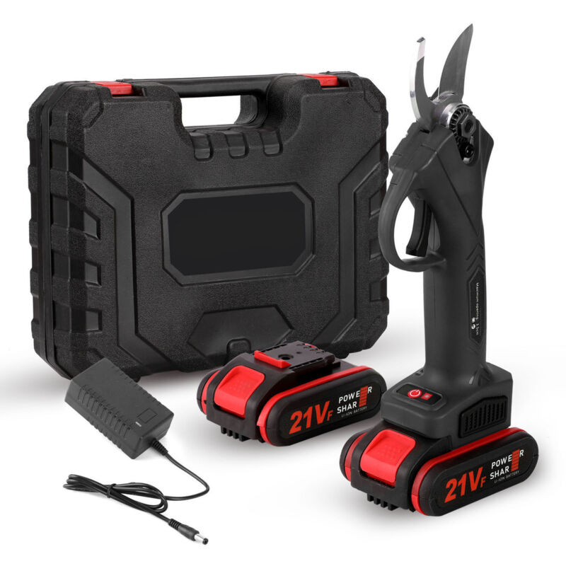 foto del prodotto forbici da potatura elettriche senza fili, forbici da potatura elettriche professionali da 30 mm con 2 batterie da 2,0 ah, lama affilata sk5, forbici