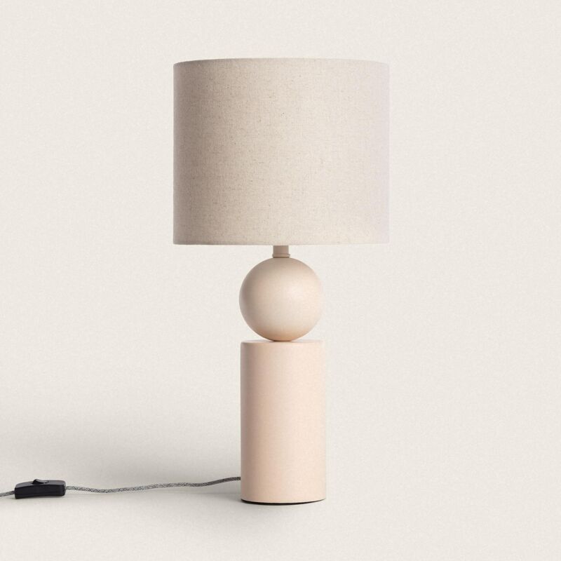 foto del prodotto lampada da tavolo ceramica rahma beige