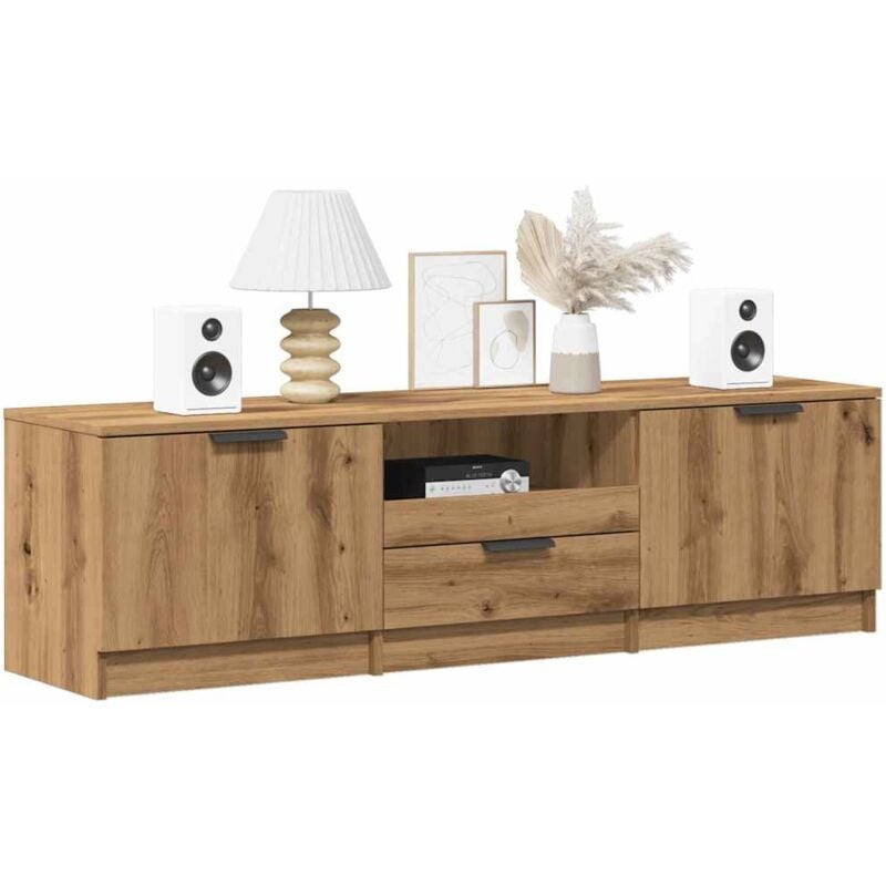 foto del prodotto vidaxl mobile porta tv rovere artigianale 140x35x40 cm in truciolato