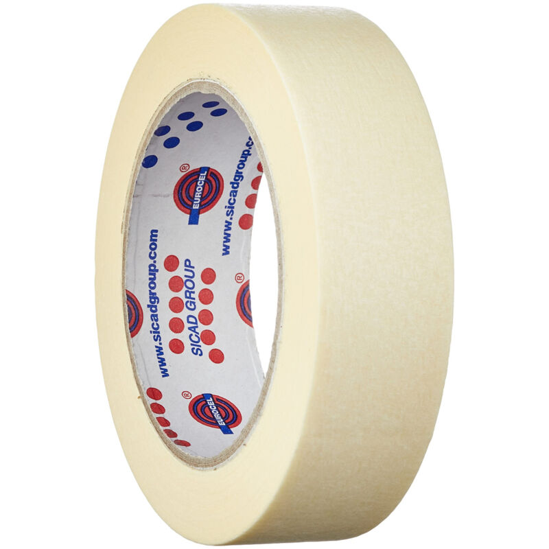 foto del prodotto eurocel nastro carrozziere beige carta semicrespata gomma naturale per fai da te