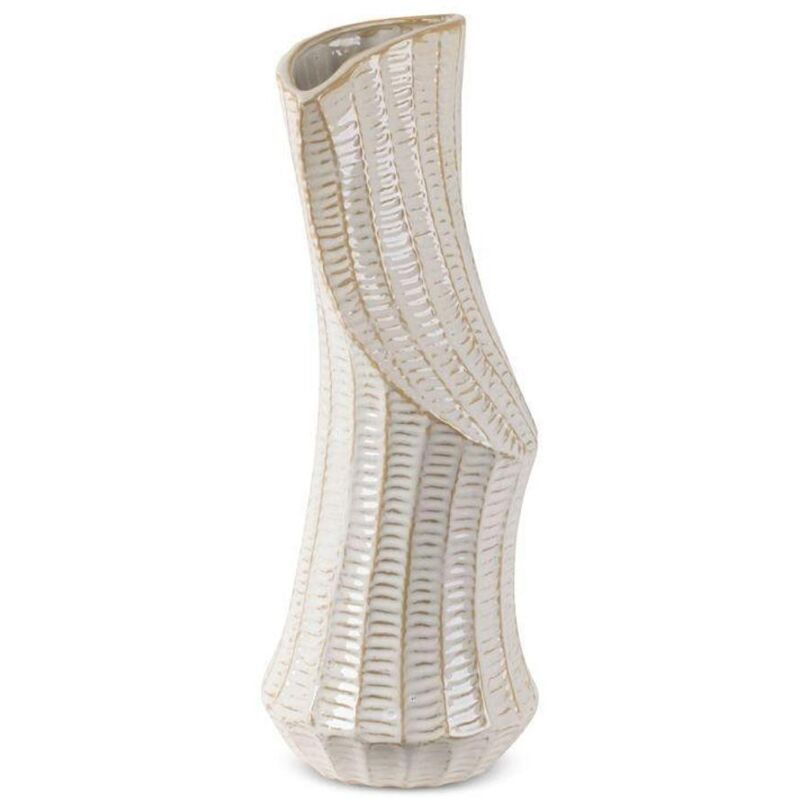 foto del prodotto vaso decorativo liza 03 20x20x53 cm crema